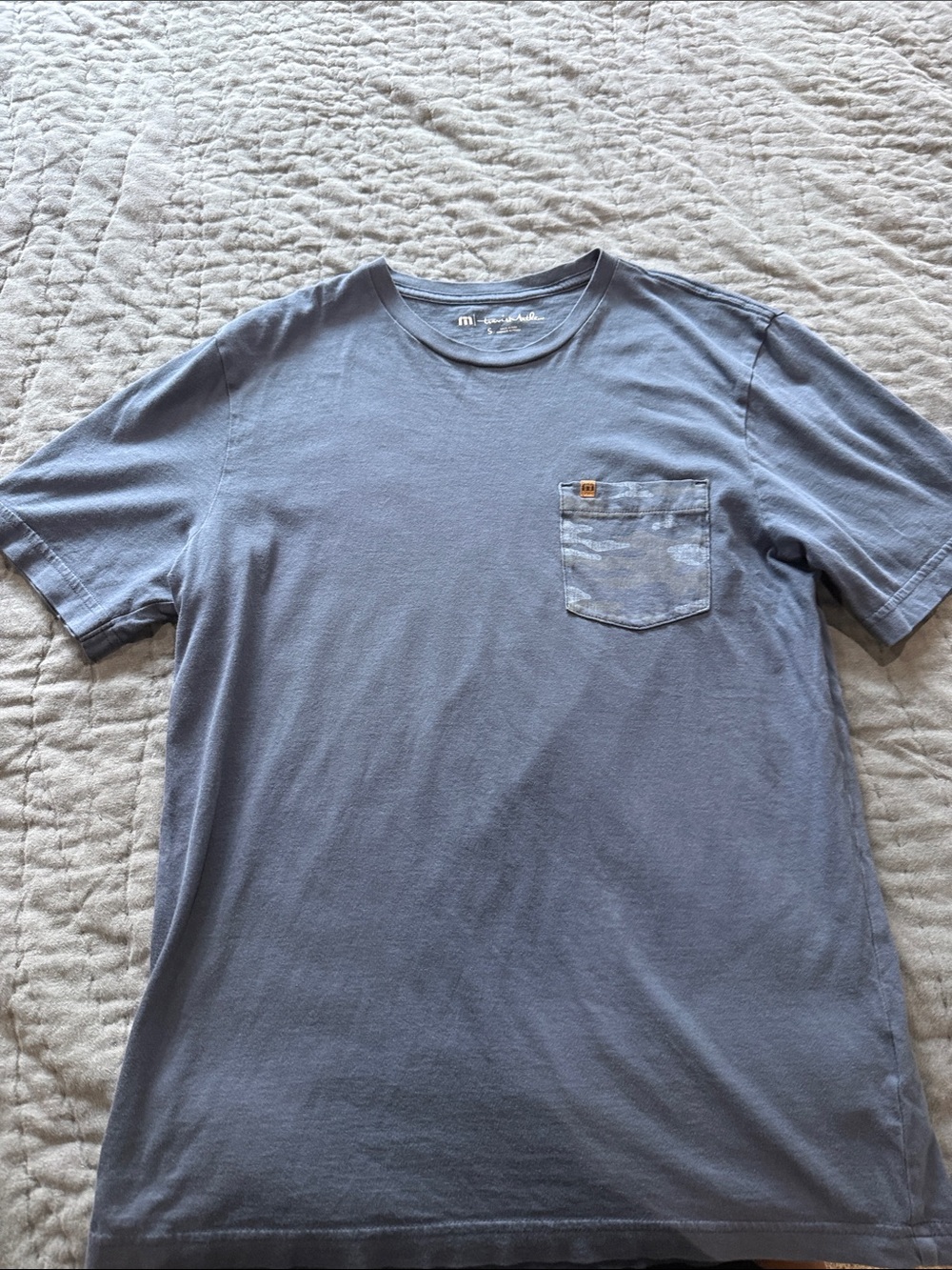 Travis Mathew Slate Blue Pocket Tee